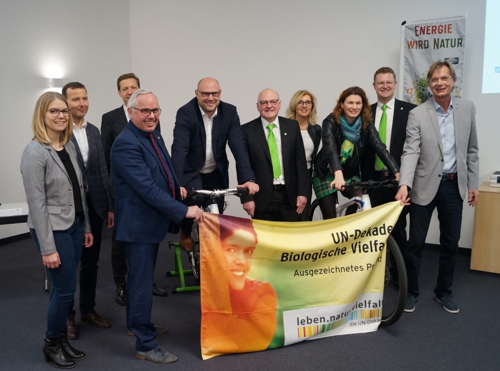 Energie wird Natur Regensburg 2020, Auftakt-Pressekonferenz am 11. Februar 2020, Übergabe der Auszeichnung als offizielles Projekt der UN-Dekade Biologische Vielfalt